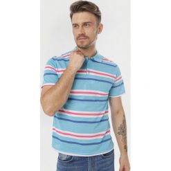 Niebieska Koszulka Muriney. Niebieskie koszulki męskie Born2be, xl, bez wzorów, bez kołnierzyka, bez rękawów. W wyprzedaży za 39,99 zł.