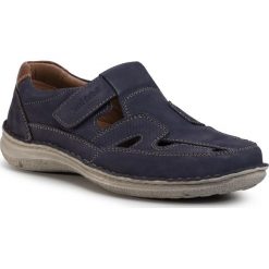 Półbuty JOSEF SEIBEL - Anvers 81 43635 21 505 Dunkelblau. Niebieskie półbuty męskie Josef Seibel, na co dzień, bez wzorów, ze skóry, bez zapięcia. Za 319,00 zł.