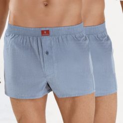 Dwupak męskich bokserek BLACKSPADE Indigo 100% bawełny. Niebieskie bokserki męskie marki Astratex, z bawełny. Za 84,54 zł.