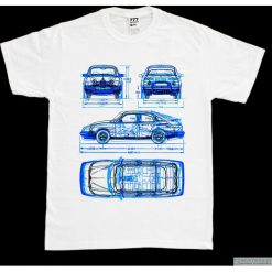Koszulka SAAB. Niebieskie t-shirty męskie z nadrukiem marki Pakamera, z bawełny. Za 77,00 zł.