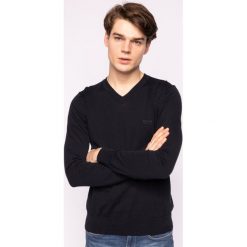 Sweter Boss Pacello 1-L 50427356. Niebieskie swetry męskie Boss, xxl, bez wzorów, z bawełny, klasyczne, z klasycznym kołnierzykiem, bez kaptura. W wyprzedaży za 369,00 zł.