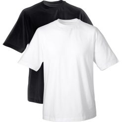 T-shirty męskie: T-shirt (2 szt. w opak.) bonprix biały + czarny