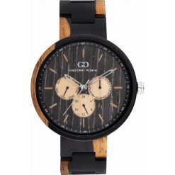 Zegarek Giacomo Design Drewniany męski GD08104. Czarne zegarki męskie marki Giacomo Design. Za 753,99 zł.