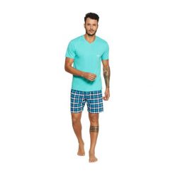 Piżama Reno 37846-70X. Niebieskie piżamy męskie Henderson, m, bez wzorów, bez rękawów. Za 102,90 zł.