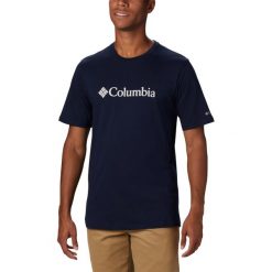 Koszulka T-shirt Columbia CSC Basic Logo 1680053466. Niebieskie koszulki męskie Columbia, m, bez wzorów, bez kołnierzyka, bez rękawów. Za 107,99 zł.