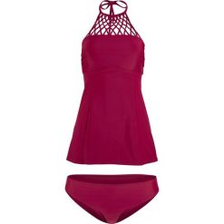 Tankini (2 części) bonprix bordowy. Czerwone stroje kąpielowe damskie marki bonprix, bez wzorów. Za 89,99 zł.