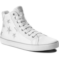 Trampki GEOX - J Kilwi G. C J82D5C 00010 C1000 D White. Białe trampki dziewczęce Geox, z aplikacjami, z gumy. W wyprzedaży za 199,00 zł.