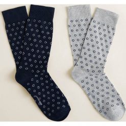 Mango Man - Skarpety Circle (2-pack). Szare skarpetki męskie Mango Man, bez wzorów, z elastanu. Za 49,90 zł.