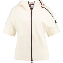 Bluzy rozpinane damskie: adidas Performance Bluza offwhite