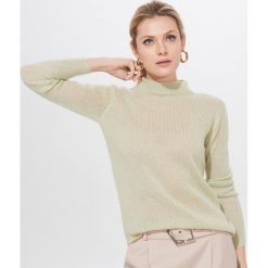 Pastelowy sweter z golfem - Niebieski. Niebieskie swetry damskie Mohito, s, bez wzorów, bez rękawów. W wyprzedaży za 29,99 zł.