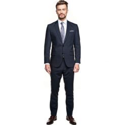 Garnitur genwin 306 granatowy regular fit. Niebieskie garnitury męskie Recman, bez wzorów. Za 1499,00 zł.