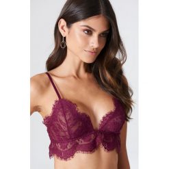 Biustonosze bardotka: NA-KD Lingerie Biustonosz z koronkowym paskiem – Purple