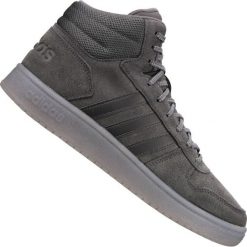Szare Buty adidas Hoops 2.0 Mid M B44635. Szare buty sportowe męskie Adidas, na jesień, ze skóry, bez zapięcia, do koszykówki. W wyprzedaży za 309,00 zł.