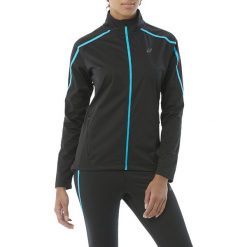 Kurtka Asics Softshell Jacket W Czarna. Czarne kamizelki damskie Asics, na zimę, bez wzorów, z softshellu, bez kaptura, do biegania. Za 199,99 zł.