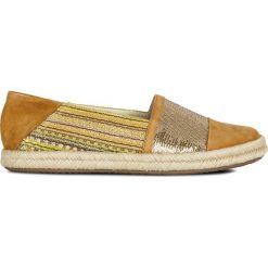 Geox Modesty Espadryle Brązowy Pomarańczowy. Pomarańczowe espadryle damskie Geox, bez wzorów, ze skóry, bez obcasa. Za 516,95 zł.