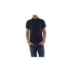 Koszulki polo z krótkim rękawem Tommy Hilfiger MW0MW09732 SLIM POLO. Niebieskie koszulki męskie TOMMY HILFIGER, s, bez wzorów, polo, z krótkim rękawem, krótkie. Za 230,11 zł.