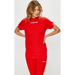 Adidas Originals - Top. Czerwone topy damskie marki adidas Originals, s, z bawełny, z okrągłym kołnierzem. Za 129,90 zł.