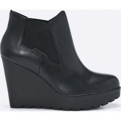 Calvin Klein Jeans - Botki. Czarne botki damskie lity Calvin Klein Jeans, z jeansu. W wyprzedaży za 359,90 zł.