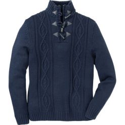 Sweter w warkocze bonprix ciemnoniebieski. Niebieskie swetry męskie bonprix, s. Za 109,99 zł.