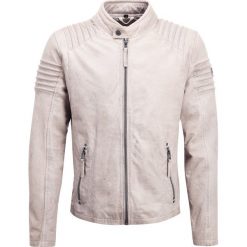 Kurtki męskie bomber: Gipsy COPPER Kurtka skórzana light grey