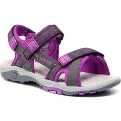 Sandały KANGAROOS - K-Leni 18335 000 2096 D Charcoal/Purple. Szare sandały dziewczęce KangaROOS, ze skóry ekologicznej, bez zapięcia. Za 169,00 zł.