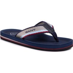Japonki GANT - Palmworld 20698514 Marine G69. Niebieskie klapki męskie GANT, ze skóry, bez zapięcia. Za 169,00 zł.