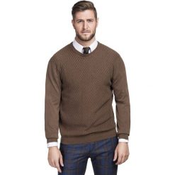 Sweter FREDERICO SWKR000185. Brązowe swetry klasyczne męskie Giacomo Conti, na jesień, m, z bawełny. Za 219,00 zł.