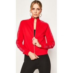 Bluza Karl Lagerfeld Zip Up 201W1808. Czerwone bluzy damskie KARL LAGERFELD, l, bez wzorów, z bawełny, bez rękawów, bez kaptura. Za 899,00 zł.