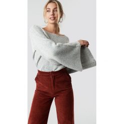 NA-KD Sweter z dużym rękawem - Grey. Szare swetry klasyczne damskie NA-KD, z dzianiny. Za 141,95 zł.