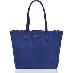 TORBA SHOPPER FALBANKA MILTON ML05 GRANATOWA. Niebieskie torby damskie na zakupy Tagless, bez wzorów, ze skóry ekologicznej, na ramię, bez dodatków. Za 91,03 zł.