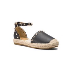 DEEZEE WS56700-15 Czarny. Czarne espadryle damskie DeeZee, bez wzorów, ze skóry ekologicznej, bez obcasa. Za 79,99 zł.