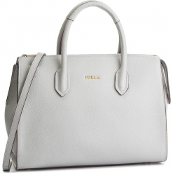 Torebka FURLA - Pin 1000892 B BMJ9 OAS Color Cristallo d. Białe torebki klasyczne damskie Furla, bez wzorów, ze skóry, klasyczne, bez dodatków. W wyprzedaży za 949,00 zł.