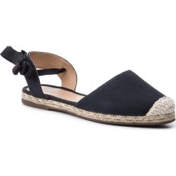Espadryle KAZAR - Lime 37857-TK-00 Black. Czarne espadryle damskie Kazar, z aplikacjami, ze skóry, na wysokim obcasie. W wyprzedaży za 239,00 zł.