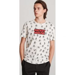 T-shirt Mickey Mouse - Kremowy. Białe t-shirty męskie Reserved, s. Za 49,99 zł.