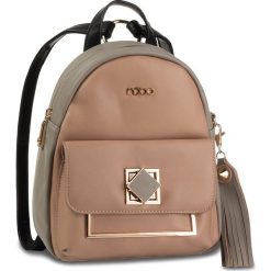 Plecak NOBO - NBAG-H2490-C015 Beżowy Z Szarym. Brązowe plecaki damskie Nobo, bez wzorów, ze skóry ekologicznej, eleganckie, bez dodatków. W wyprzedaży za 169,00 zł.