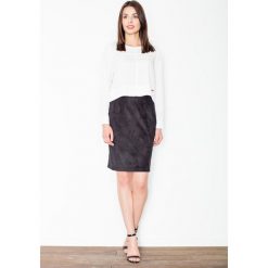 Czarna Ołówkowa Midi Spódnica z Imitacji Zamszu. Czarne spódniczki ołówkowe marki Molly.pl, na co dzień, s, z tkaniny, eleganckie, długie, midi. Za 119,90 zł.