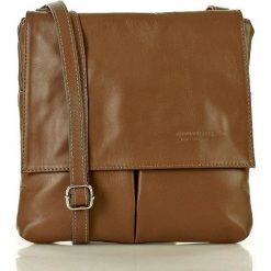Listonoszka damska skórzana bezos brąz migdałowy. Czarne listonoszki damskie GENUINE LEATHER, na spotkanie biznesowe, w paski, ze skóry, sportowe, na ramię, bez dodatków. W wyprzedaży za 199,00 zł.