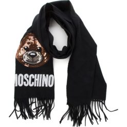 Szal MOSCHINO - 30576 M1876 016. Czarne szaliki damskie MOSCHINO, z materiału. Za 659,00 zł.