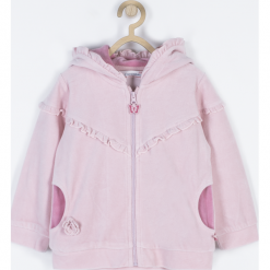 Bluza. Czerwone bluzy niemowlęce marki BUTTERFLY, z bawełny, z długim rękawem, długie, z kapturem. Za 79,90 zł.