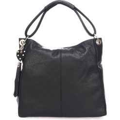 Torebki klasyczne damskie: Skórzana torebka w kolorze czarnym - 35 x 28 x 18 cm