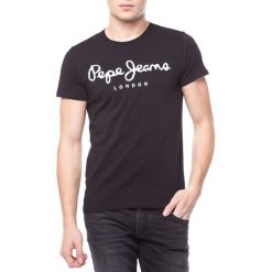 Pepe Jeans Original Stretch Koszulka Czarny. Czarne podkoszulki męskie Pepe Jeans, xxl, z nadrukiem, z elastanu, z krótkim rękawem. Za 109,95 zł.