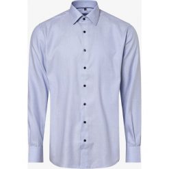Eterna Modern Fit - Koszula męska, niebieski. Niebieskie koszule męskie Eterna Modern Fit, m, bez wzorów, biznesowe, z kontrastowym kołnierzykiem, bez rękawów. Za 249,95 zł.