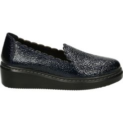 Mokasyny - 6243822 BLU. Czarne mokasyny damskie Venezia, ze skóry. Za 289,00 zł.