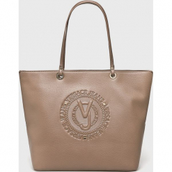 Versace Jeans - Torebka. Szare torebki klasyczne damskie Versace Jeans, z jeansu, duże. Za 519,90 zł.