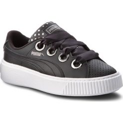 Buty PUMA - Platform Kiss Ath Lux Wn's 366704 02 Puma Black/Puma Black. Czarne buty sportowe damskie Puma, bez wzorów, ze skóry ekologicznej, sportowe. W wyprzedaży za 299,99 zł.