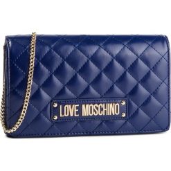 Torebka LOVE MOSCHINO - JC4118PP17LA0750 Blu. Niebieskie torebki klasyczne damskie Love Moschino, bez wzorów, ze skóry ekologicznej, wizytowe, bez dodatków. W wyprzedaży za 379,00 zł.