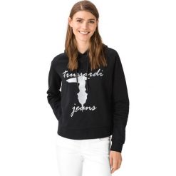 Trussardi Jeans Bluza Czarny. Czarne bluzy damskie Trussardi Jeans, xl, z nadrukiem, z bawełny, bez rękawów, bez kaptura. Za 404,95 zł.