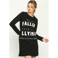 Bluzy damskie: Czarna Bluza Falling