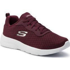 Sportowe Skechers DYNAMIGHT 2.0 EYE TO EYE 12964BURG. Czerwone buty sportowe damskie Skechers, bez wzorów, ze skóry ekologicznej, sportowe. Za 199,99 zł.