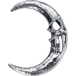 Alchemy Gothic Moonskull Kolczyk - Earpin srebrny. Szare kolczyki damskie marki Alchemy Gothic, srebrne. Za 42,90 zł.